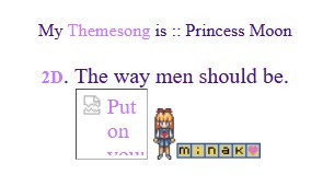 screenshot from old geocities sailor moon site, text in caption